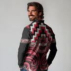 Aotearoa Ngai Te Rangi Personalised Long Sleeve Polo Shirt Maori Iwi Poutama Puhoro Tattoo