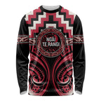 Aotearoa Ngai Te Rangi Personalised Long Sleeve Shirt Maori Iwi Poutama Puhoro Tattoo
