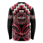 Aotearoa Ngai Te Rangi Personalised Long Sleeve Shirt Maori Iwi Poutama Puhoro Tattoo