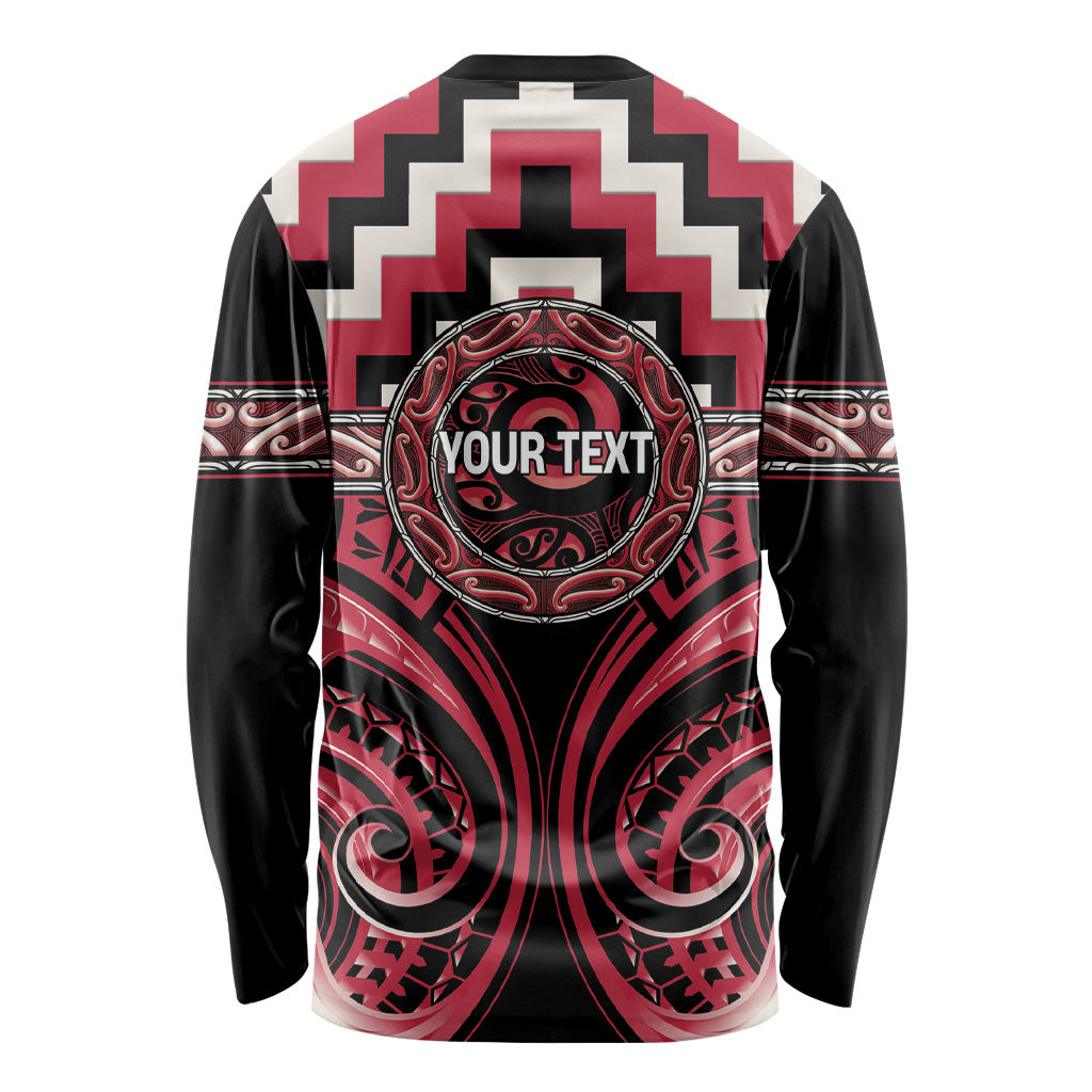 Aotearoa Ngai Te Rangi Personalised Long Sleeve Shirt Maori Iwi Poutama Puhoro Tattoo