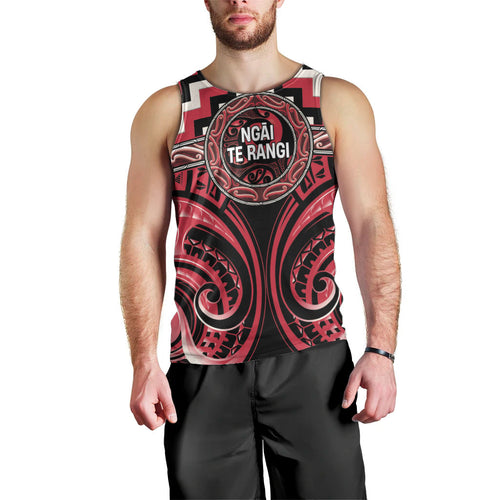 Aotearoa Ngai Te Rangi Personalised Men Tank Top Maori Iwi Poutama Puhoro Tattoo