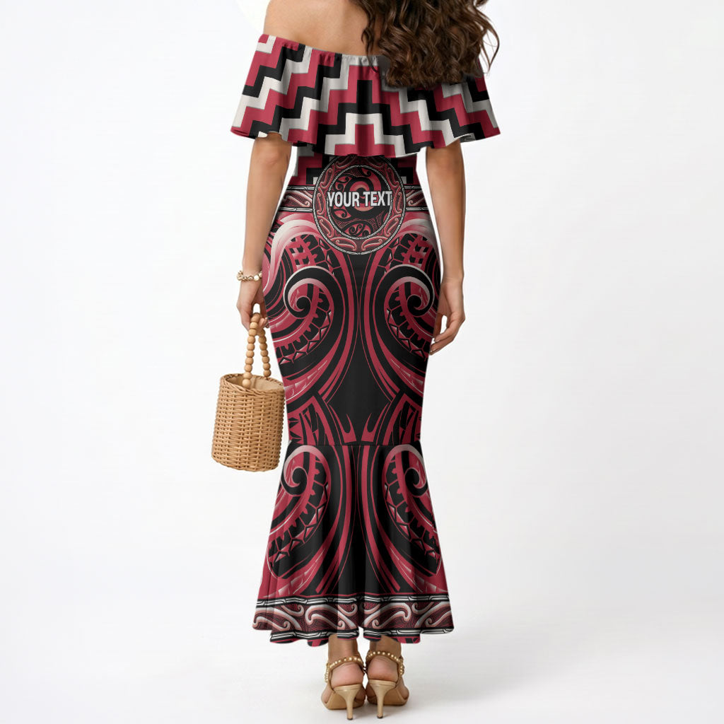 Aotearoa Ngai Te Rangi Personalised Mermaid Dress Maori Iwi Poutama Puhoro Tattoo