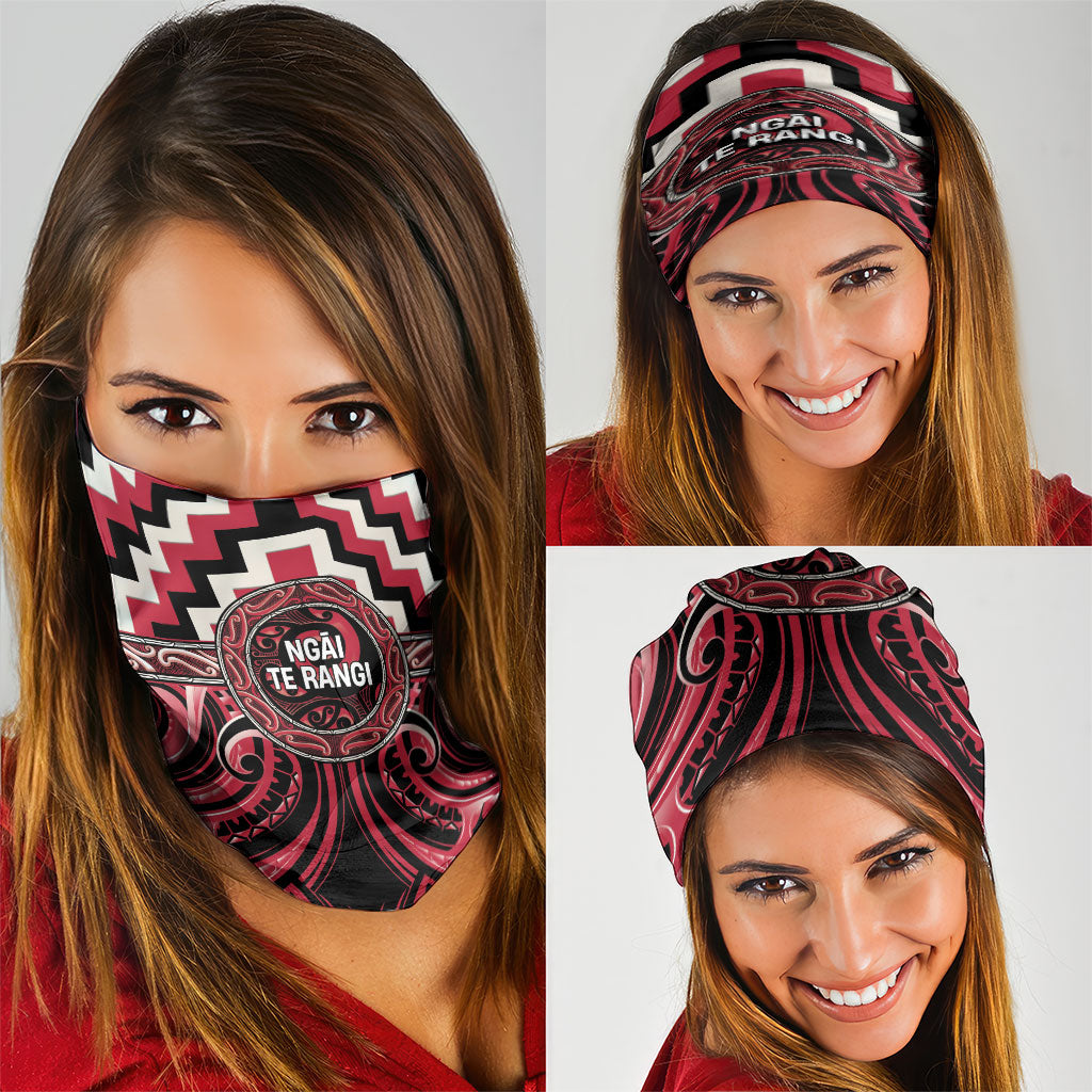 Aotearoa Ngai Te Rangi Neck Gaiter Maori Iwi Poutama Puhoro Tattoo