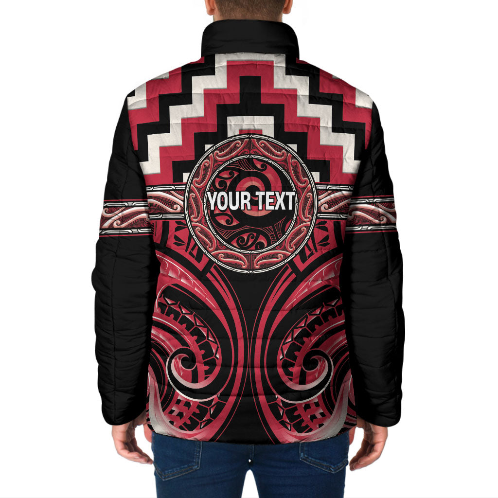 Aotearoa Ngai Te Rangi Personalised Padded Jacket Maori Iwi Poutama Puhoro Tattoo