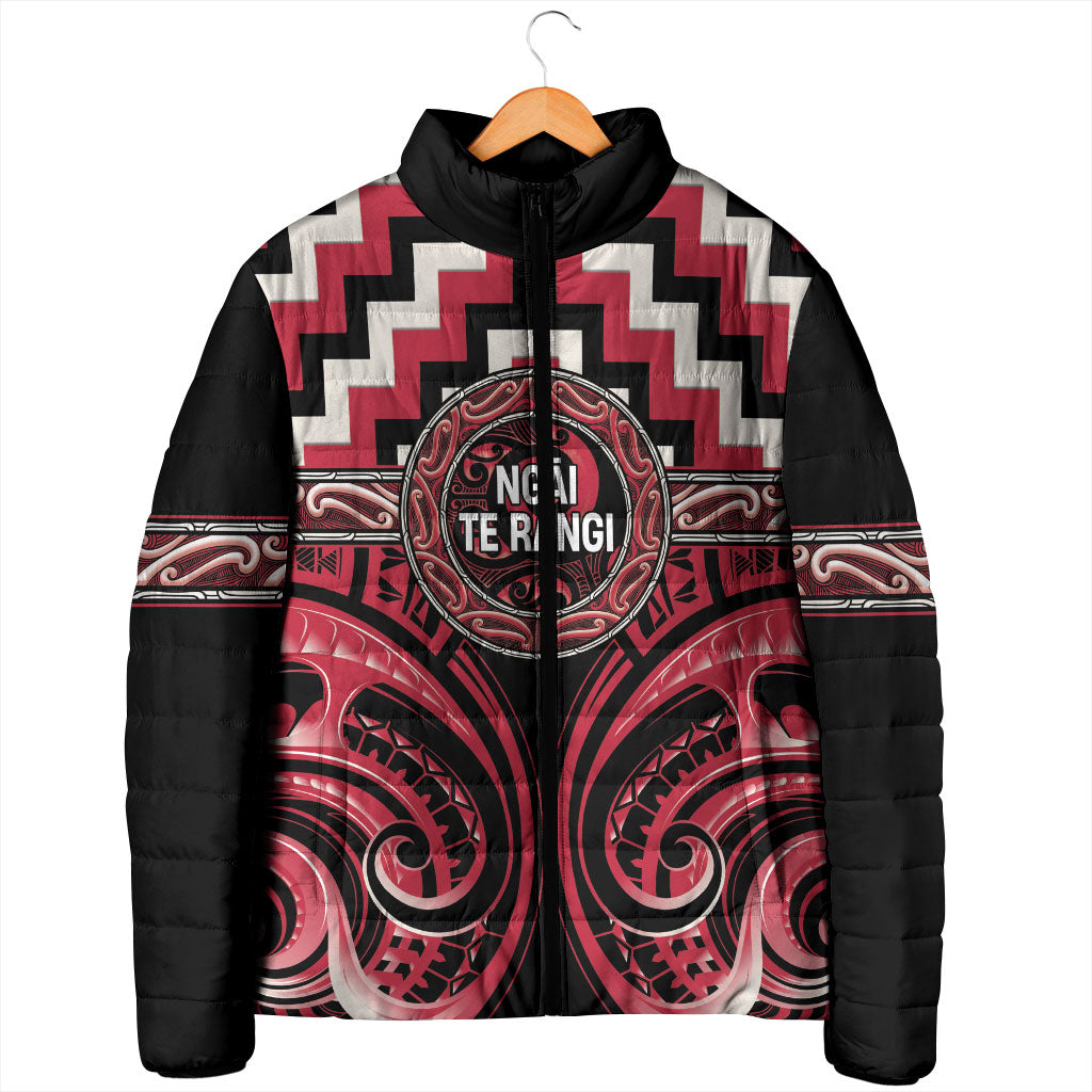 Aotearoa Ngai Te Rangi Personalised Padded Jacket Maori Iwi Poutama Puhoro Tattoo