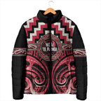 Aotearoa Ngai Te Rangi Personalised Padded Jacket Maori Iwi Poutama Puhoro Tattoo