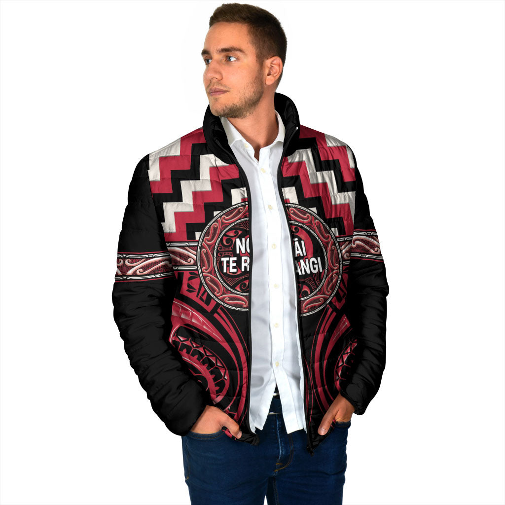 Aotearoa Ngai Te Rangi Personalised Padded Jacket Maori Iwi Poutama Puhoro Tattoo