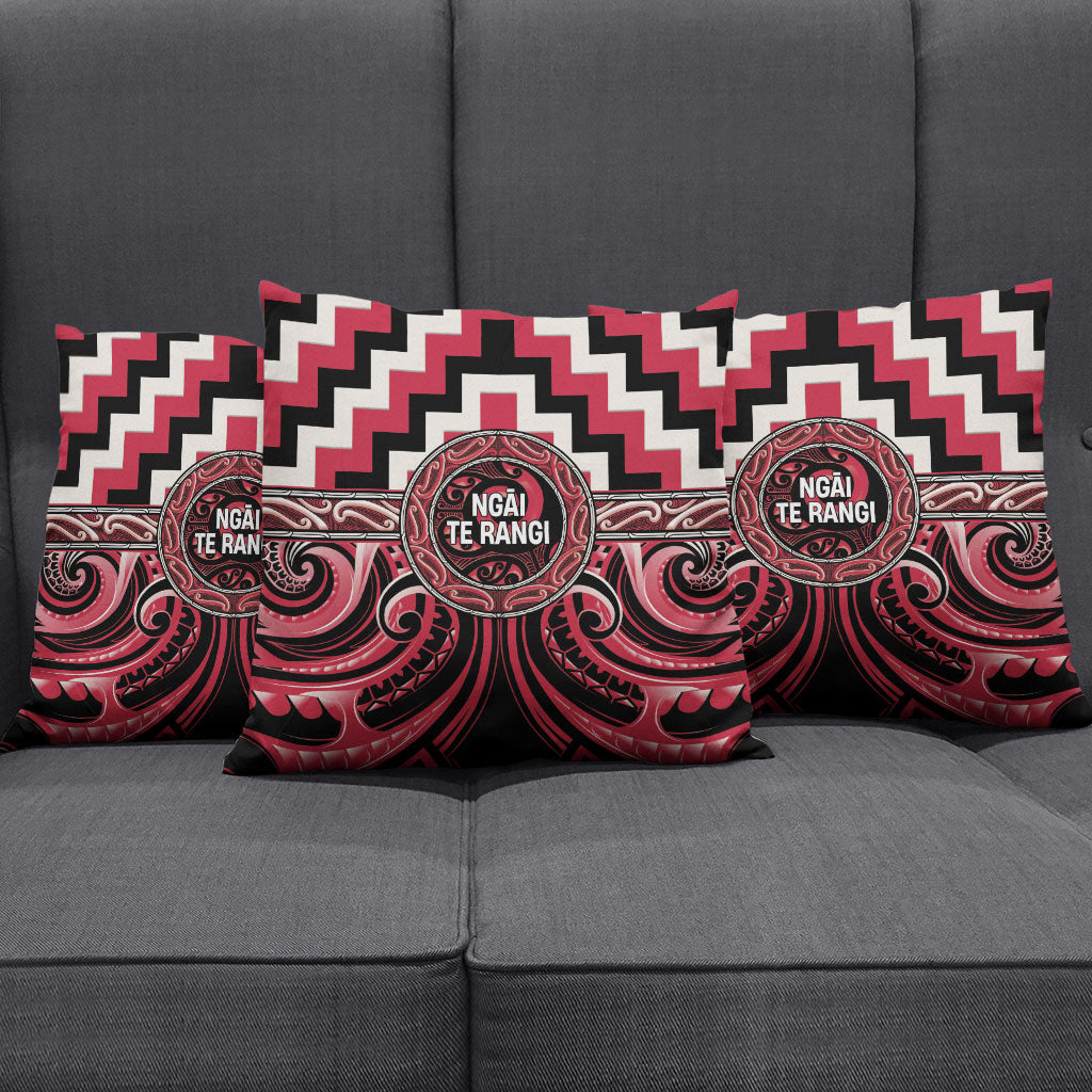 Aotearoa Ngai Te Rangi Pillow Cover Maori Iwi Poutama Puhoro Tattoo