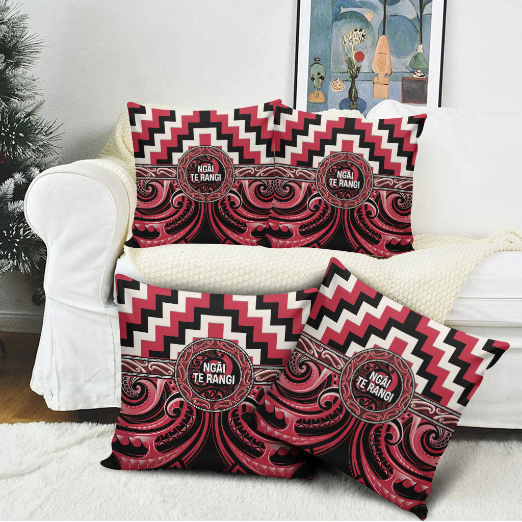 Aotearoa Ngai Te Rangi Pillow Cover Maori Iwi Poutama Puhoro Tattoo