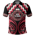 Aotearoa Ngai Te Rangi Personalised Polo Shirt Maori Iwi Poutama Puhoro Tattoo