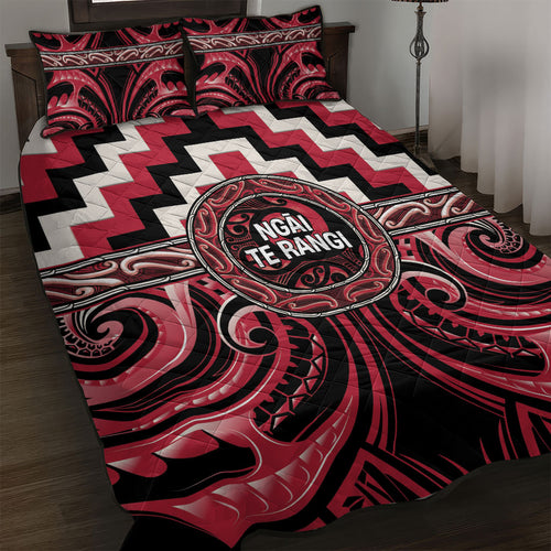 Aotearoa Ngai Te Rangi Quilt Bed Set Maori Iwi Poutama Puhoro Tattoo