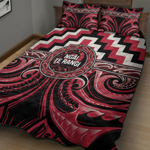 Aotearoa Ngai Te Rangi Quilt Bed Set Maori Iwi Poutama Puhoro Tattoo