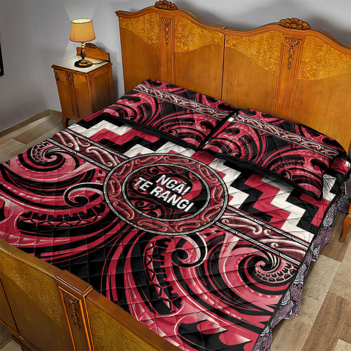 Aotearoa Ngai Te Rangi Quilt Bed Set Maori Iwi Poutama Puhoro Tattoo