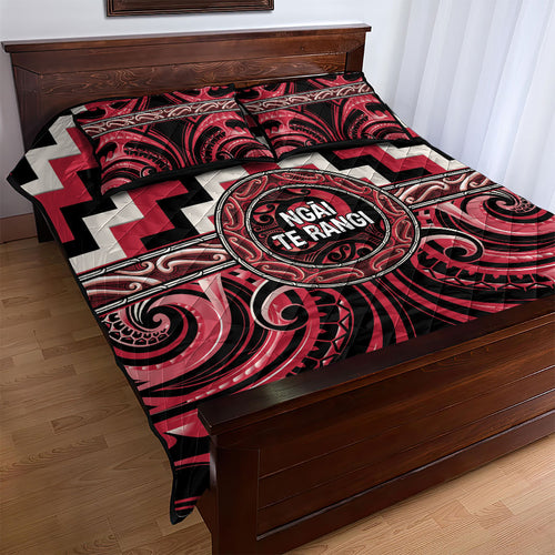 Aotearoa Ngai Te Rangi Quilt Bed Set Maori Iwi Poutama Puhoro Tattoo