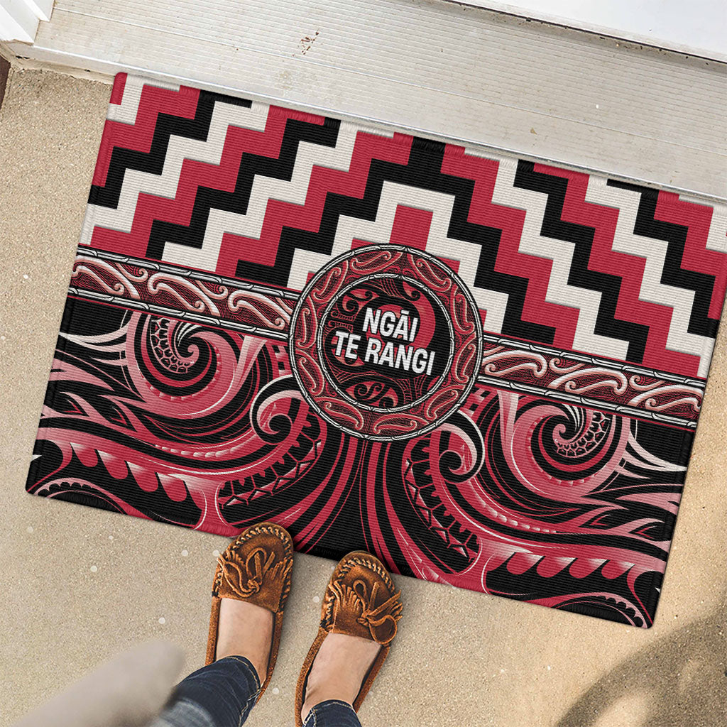 Aotearoa Ngai Te Rangi Rubber Doormat Maori Iwi Poutama Puhoro Tattoo