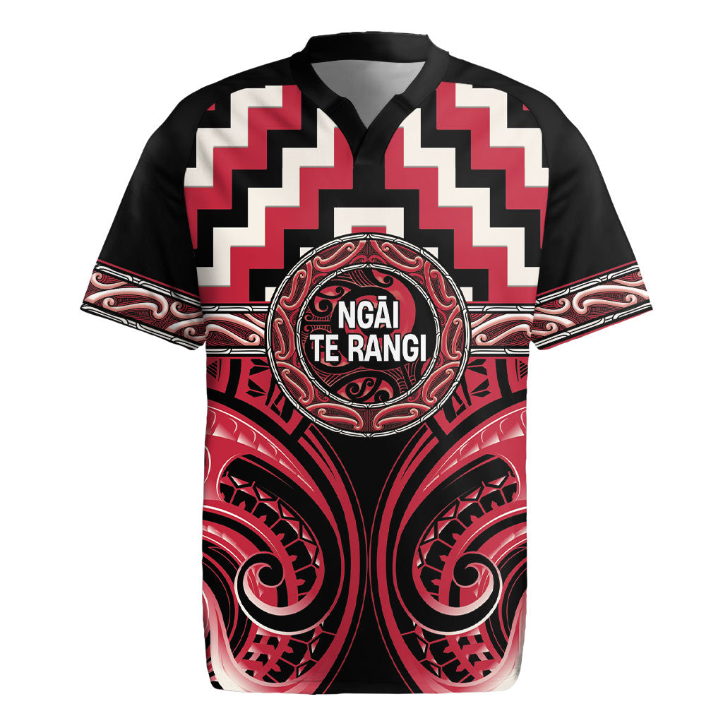 Aotearoa Ngai Te Rangi Personalised Rugby Jersey Maori Iwi Poutama Puhoro Tattoo