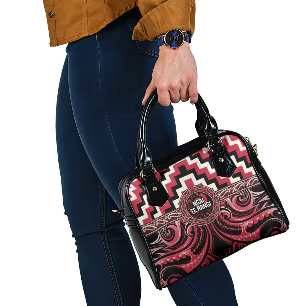Aotearoa Ngai Te Rangi Shoulder Handbag Maori Iwi Poutama Puhoro Tattoo