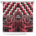 Aotearoa Ngai Te Rangi Shower Curtain Maori Iwi Poutama Puhoro Tattoo