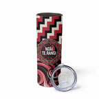 Aotearoa Ngai Te Rangi Personalised Skinny Tumbler Maori Iwi Poutama Puhoro Tattoo