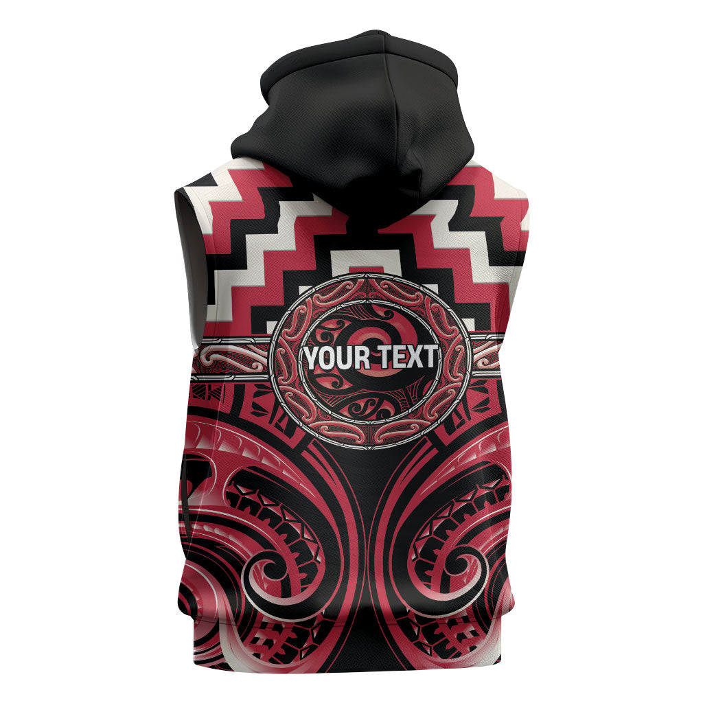 Aotearoa Ngai Te Rangi Personalised Sleeveless Hoodie Maori Iwi Poutama Puhoro Tattoo