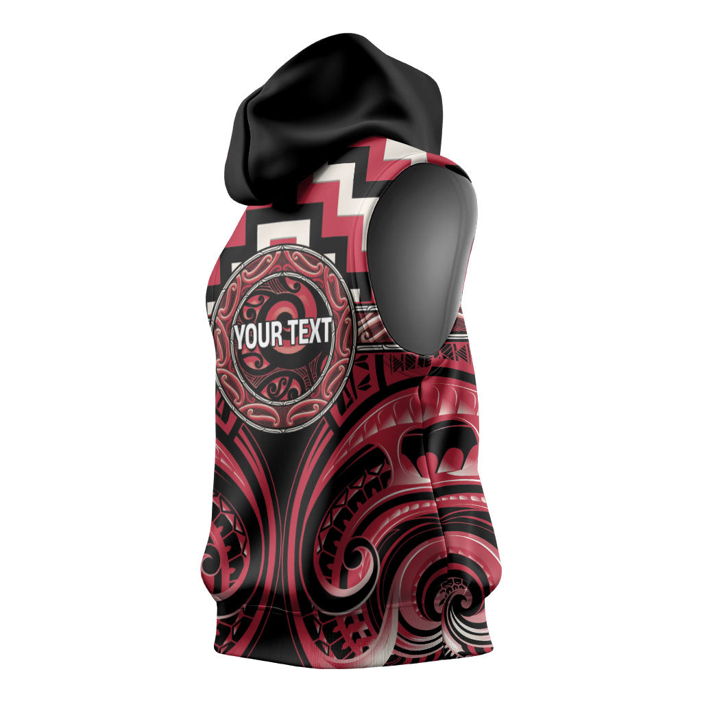 Aotearoa Ngai Te Rangi Personalised Sleeveless Hoodie Maori Iwi Poutama Puhoro Tattoo