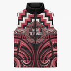 Aotearoa Ngai Te Rangi Personalised Sleeveless Puffer Jacket Maori Iwi Poutama Puhoro Tattoo