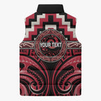 Aotearoa Ngai Te Rangi Personalised Sleeveless Puffer Jacket Maori Iwi Poutama Puhoro Tattoo