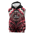 Aotearoa Ngai Te Rangi Personalised Sleeveless Zip Hoodie Maori Iwi Poutama Puhoro Tattoo