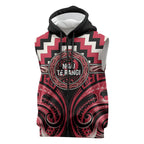 Aotearoa Ngai Te Rangi Personalised Sleeveless Zip Hoodie Maori Iwi Poutama Puhoro Tattoo