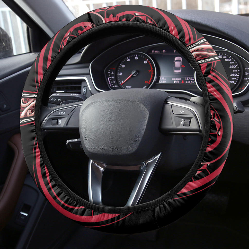 Aotearoa Ngai Te Rangi Steering Wheel Cover Maori Iwi Poutama Puhoro Tattoo