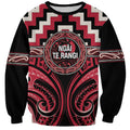 Aotearoa Ngai Te Rangi Personalised Sweatshirt Maori Iwi Poutama Puhoro Tattoo
