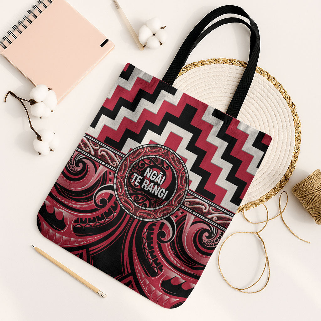 Aotearoa Ngai Te Rangi Tote Bag Maori Iwi Poutama Puhoro Tattoo