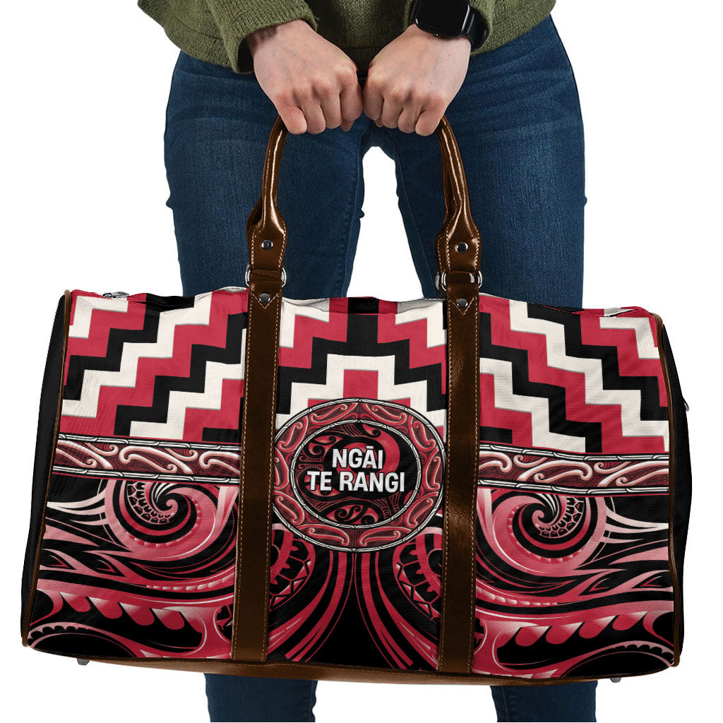 Aotearoa Ngai Te Rangi Travel Bag Maori Iwi Poutama Puhoro Tattoo
