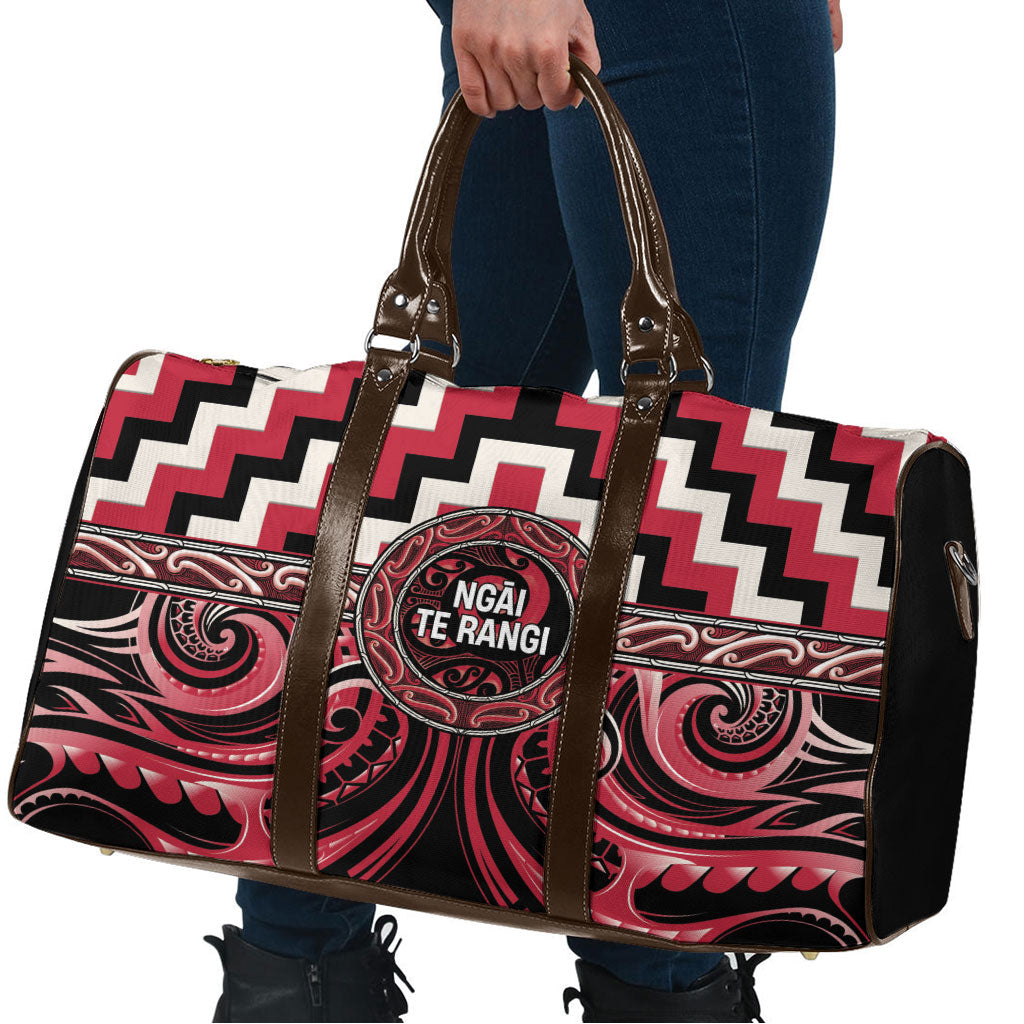 Aotearoa Ngai Te Rangi Travel Bag Maori Iwi Poutama Puhoro Tattoo
