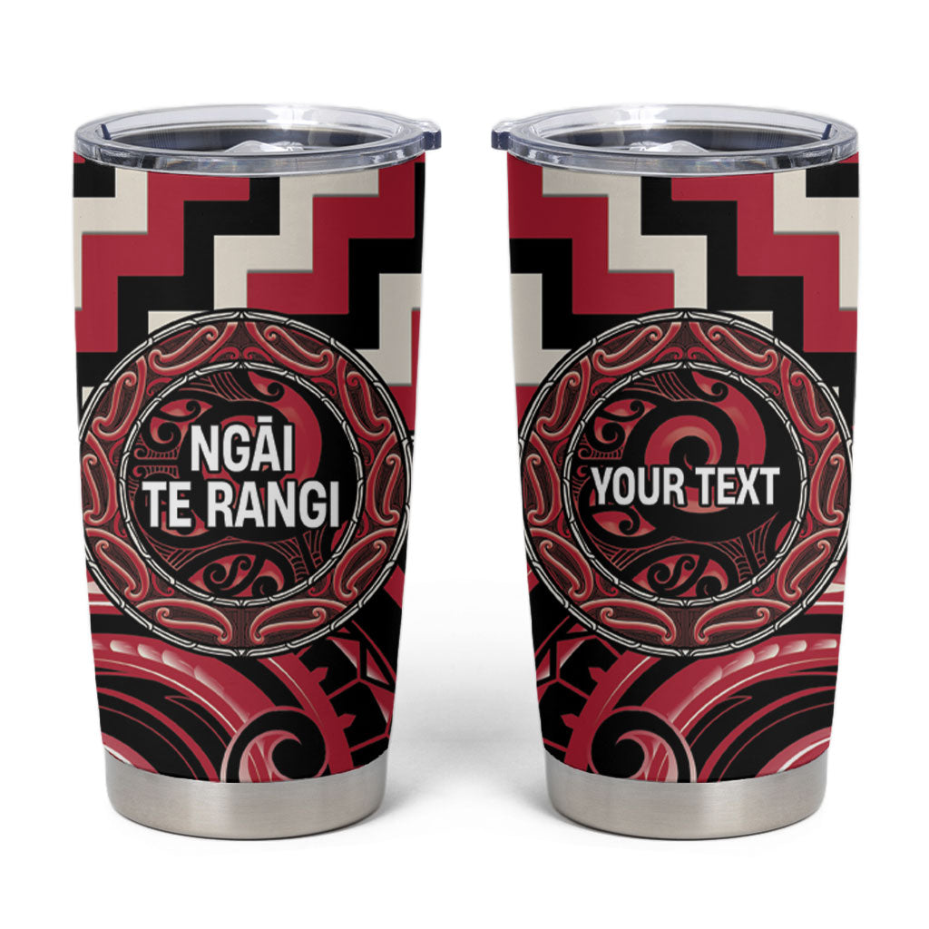 Aotearoa Ngai Te Rangi Personalised Tumbler Cup Maori Iwi Poutama Puhoro Tattoo