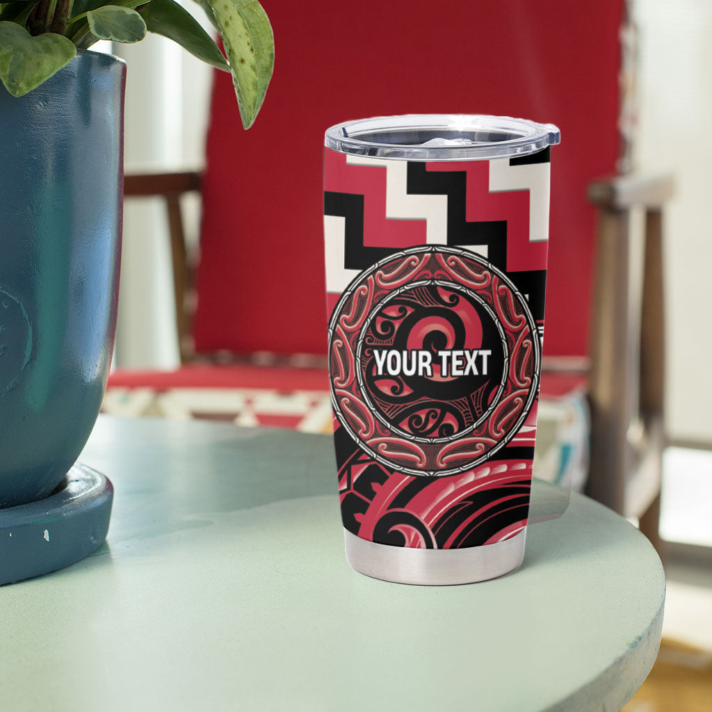 Aotearoa Ngai Te Rangi Personalised Tumbler Cup Maori Iwi Poutama Puhoro Tattoo