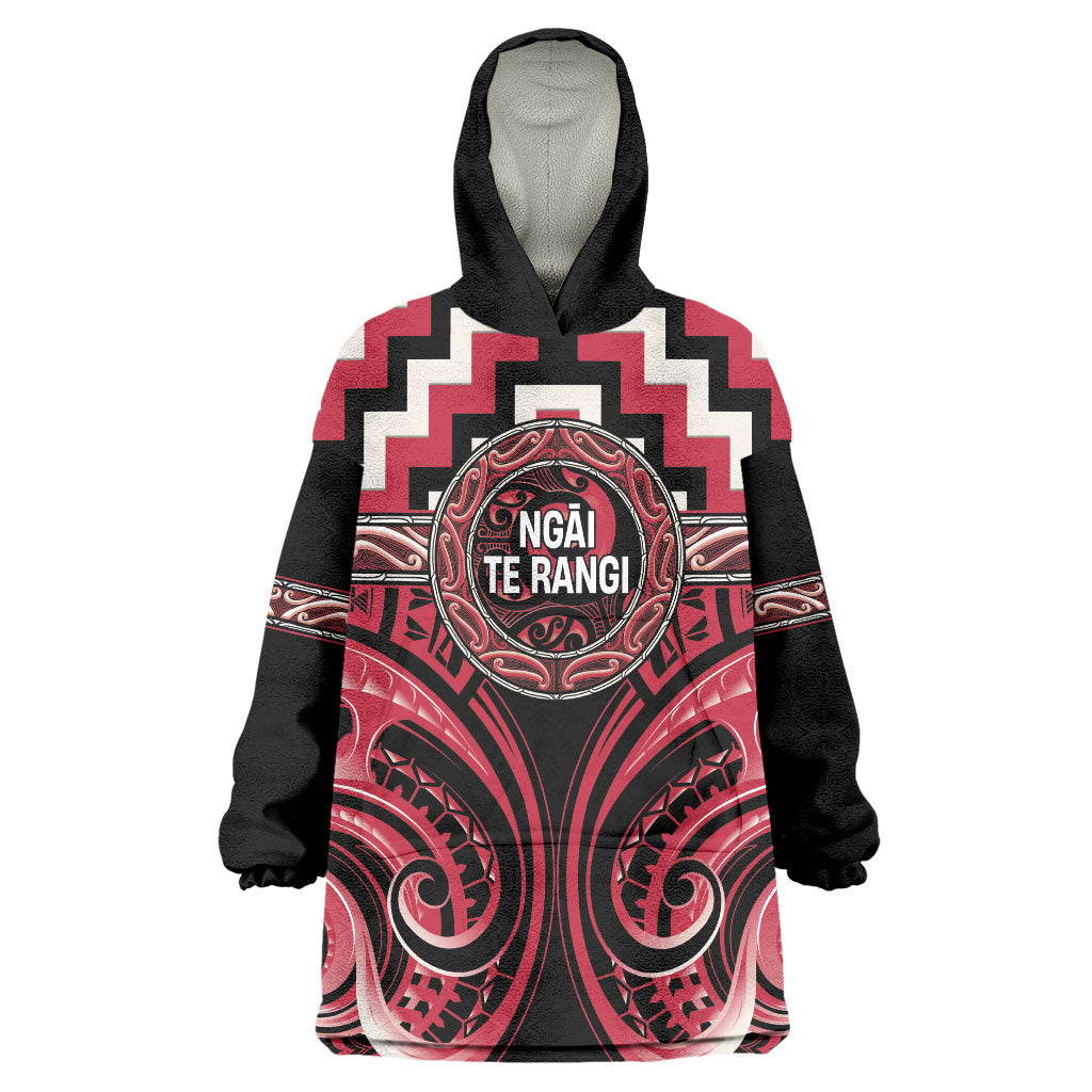 Aotearoa Ngai Te Rangi Personalised Wearable Blanket Hoodie Maori Iwi Poutama Puhoro Tattoo