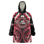 Aotearoa Ngai Te Rangi Personalised Wearable Blanket Hoodie Maori Iwi Poutama Puhoro Tattoo