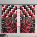 Aotearoa Ngai Te Rangi Window Curtain Maori Iwi Poutama Puhoro Tattoo