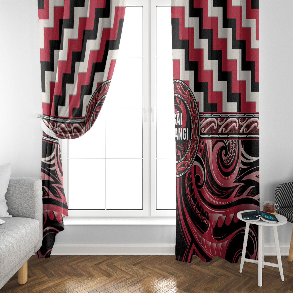 Aotearoa Ngai Te Rangi Window Curtain Maori Iwi Poutama Puhoro Tattoo