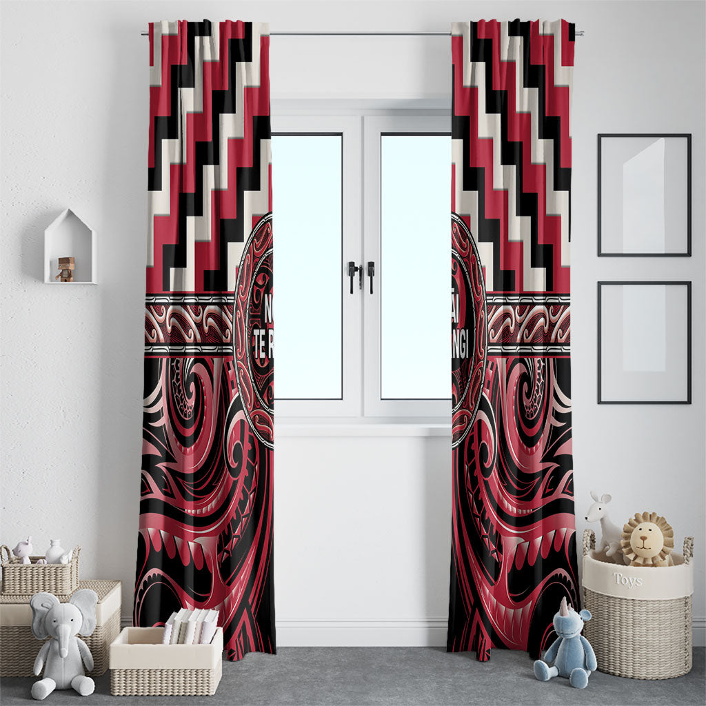Aotearoa Ngai Te Rangi Window Curtain Maori Iwi Poutama Puhoro Tattoo