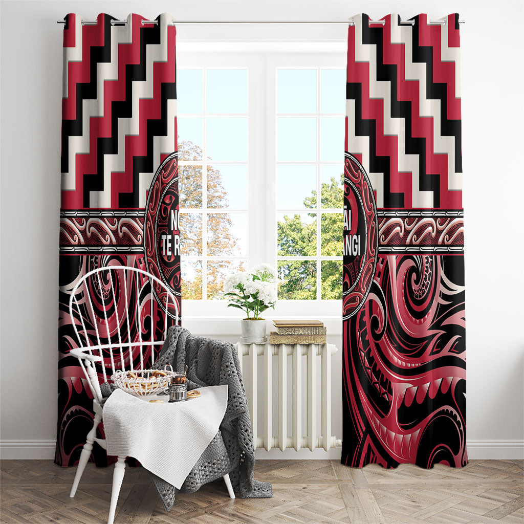 Aotearoa Ngai Te Rangi Window Curtain Maori Iwi Poutama Puhoro Tattoo