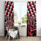 Aotearoa Ngai Te Rangi Window Curtain Maori Iwi Poutama Puhoro Tattoo