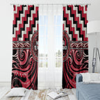 Aotearoa Ngai Te Rangi Window Curtain Maori Iwi Poutama Puhoro Tattoo