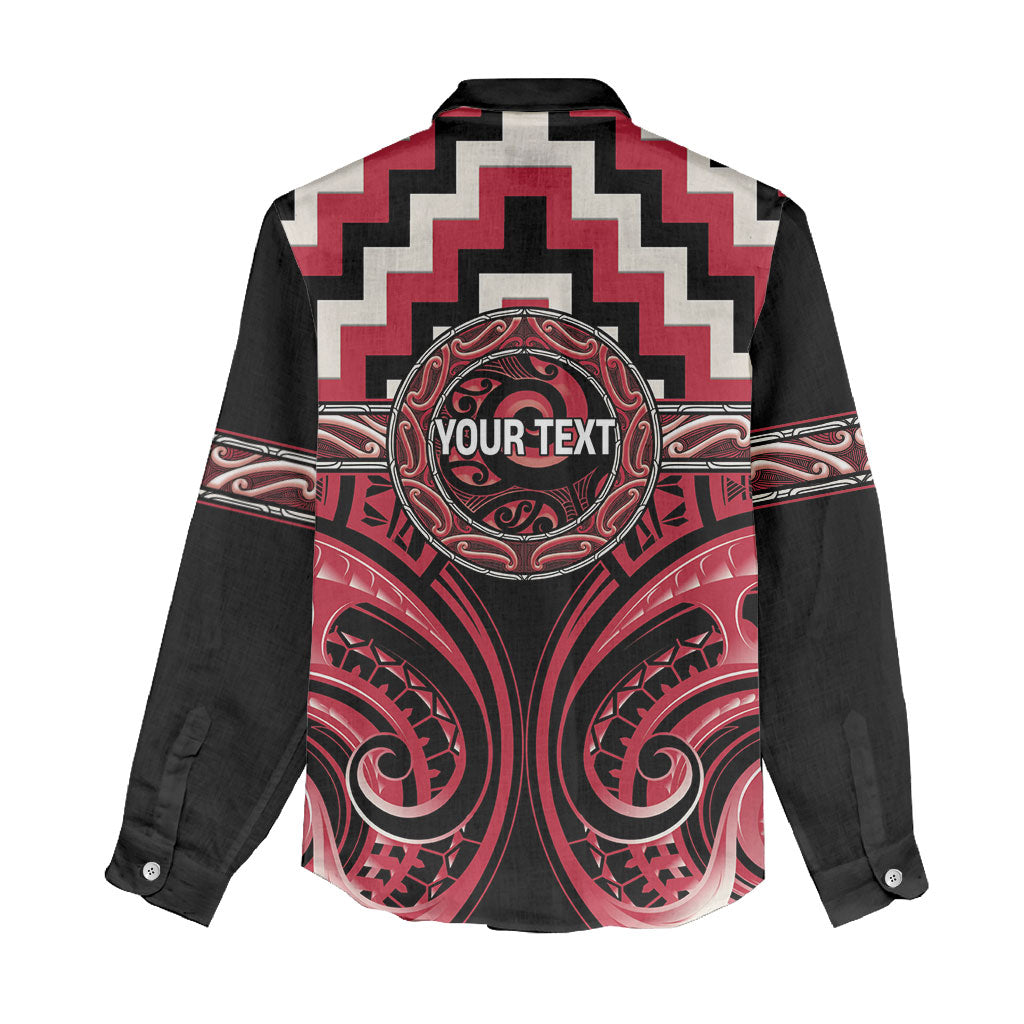 Aotearoa Ngai Te Rangi Personalised Women Casual Shirt Maori Iwi Poutama Puhoro Tattoo