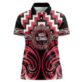 Aotearoa Ngai Te Rangi Personalised Women Polo Shirt Maori Iwi Poutama Puhoro Tattoo