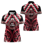 Aotearoa Ngai Te Rangi Personalised Women Polo Shirt Maori Iwi Poutama Puhoro Tattoo