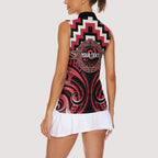 Aotearoa Ngai Te Rangi Personalised Women Sleeveless Polo Shirt Maori Iwi Poutama Puhoro Tattoo