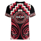 Aotearoa Ngai Te Rangi Personalised Women V-Neck T-Shirt Maori Iwi Poutama Puhoro Tattoo