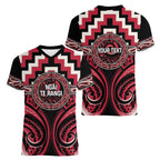 Aotearoa Ngai Te Rangi Personalised Women V-Neck T-Shirt Maori Iwi Poutama Puhoro Tattoo